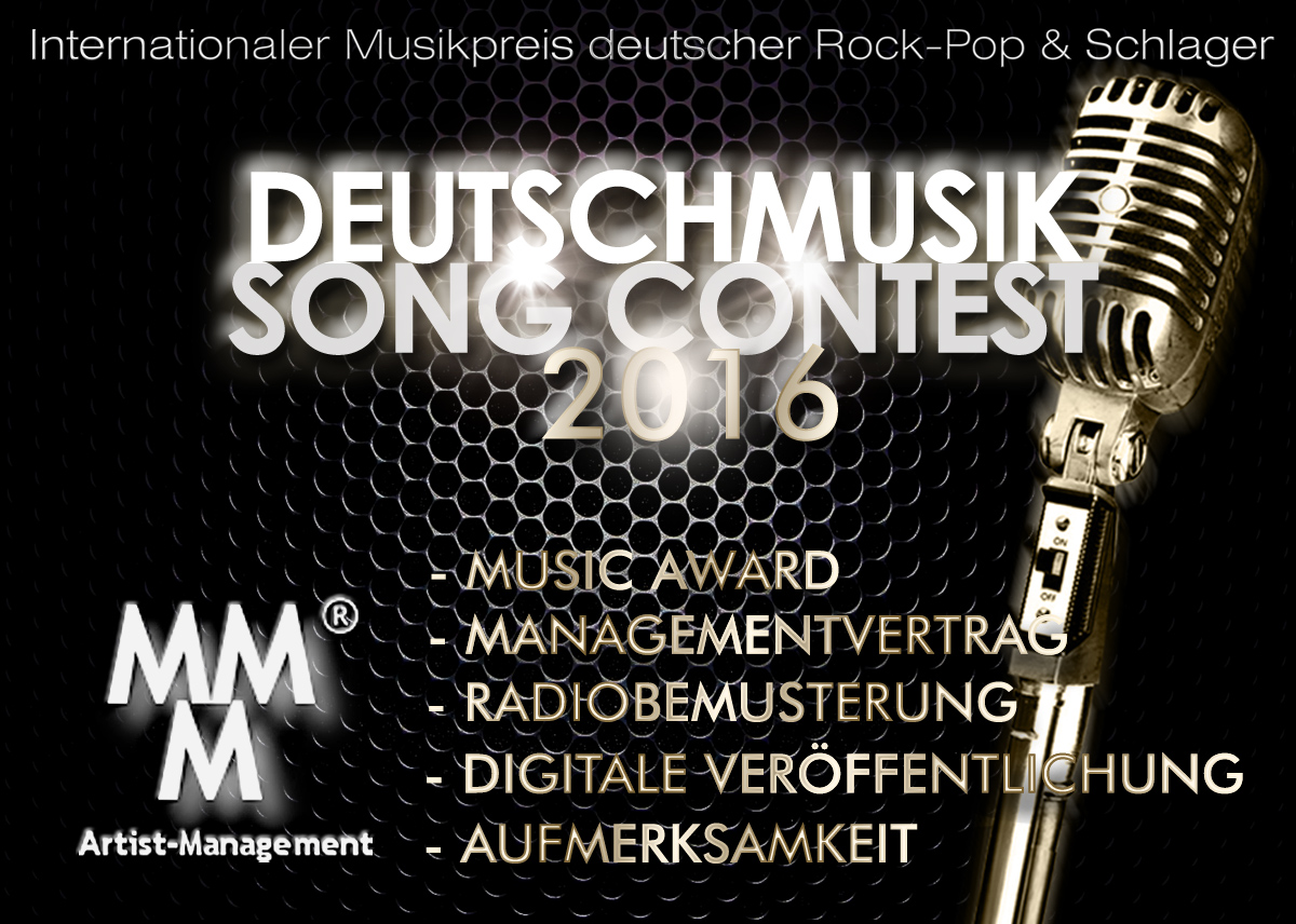 Casting Portal News | Deutschmusik Song Contest 2016: Managementvertrag fr Gewinner